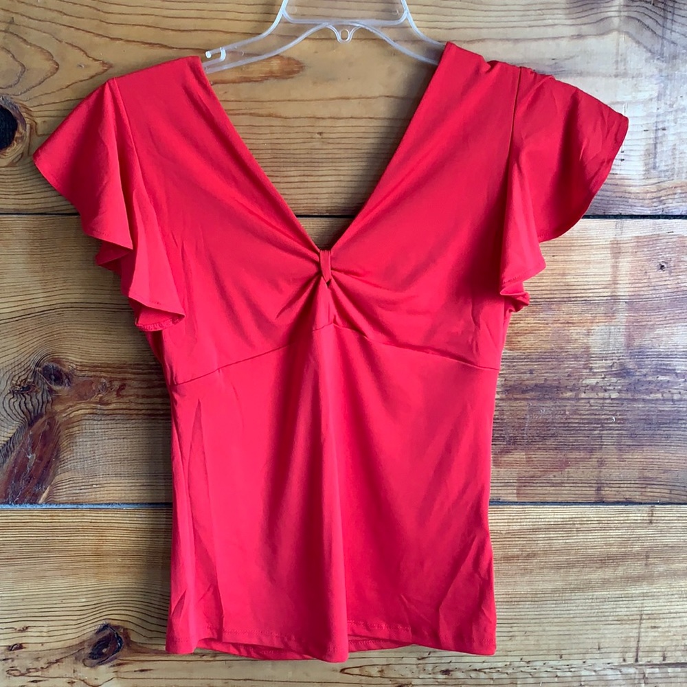 Venus flutter sleeve top